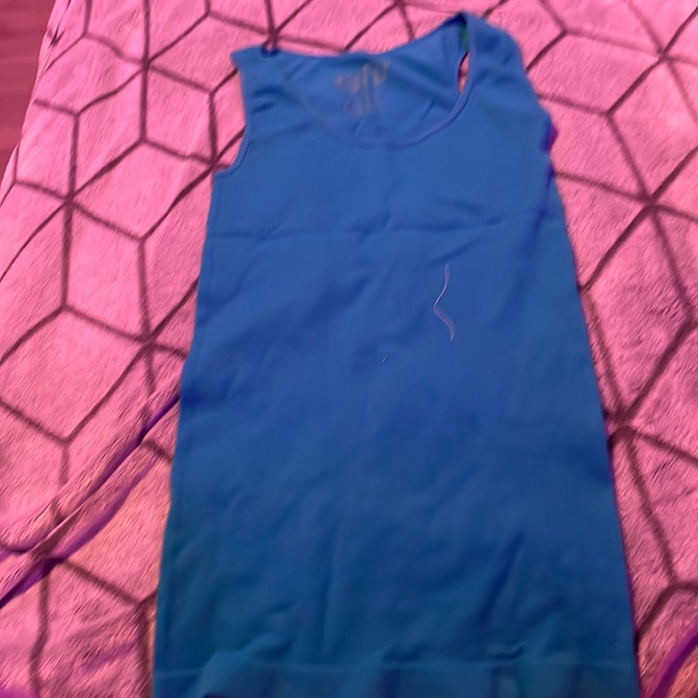 teal or blue tank